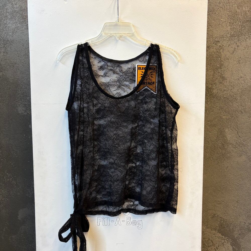 Vintage Lace Black Tank